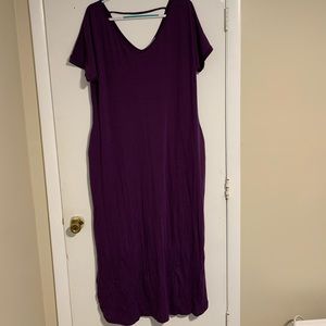 Purple tshirt dress with pockets!